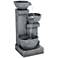 Three Bowls 32 1/4" High Gray Faux Stone Cascading LED Floor Fountain