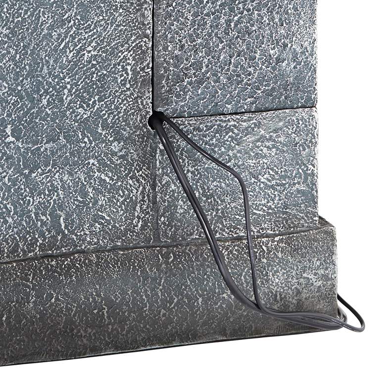 Image 5 Three Bowls 32 1/4" High Gray Faux Stone Cascading LED Floor Fountain more views