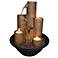 Three Candles Tabletop Candle 11" High Fountain