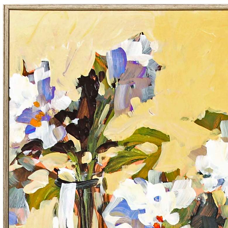 Image 4 Three Flower Vases 36"H Framed Giclee Hand-Finished Wall Art more views