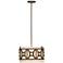 Three Light Art Deco Cut-Out 19 1/2" Wide Pendant