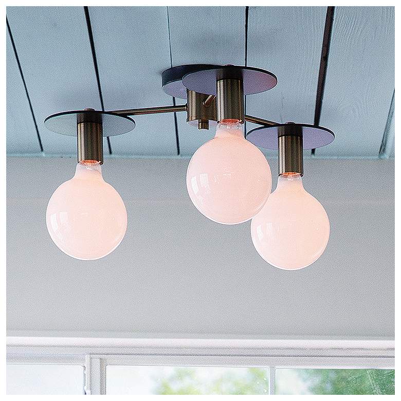 Image 1 Three Light Semi-Flush Mount