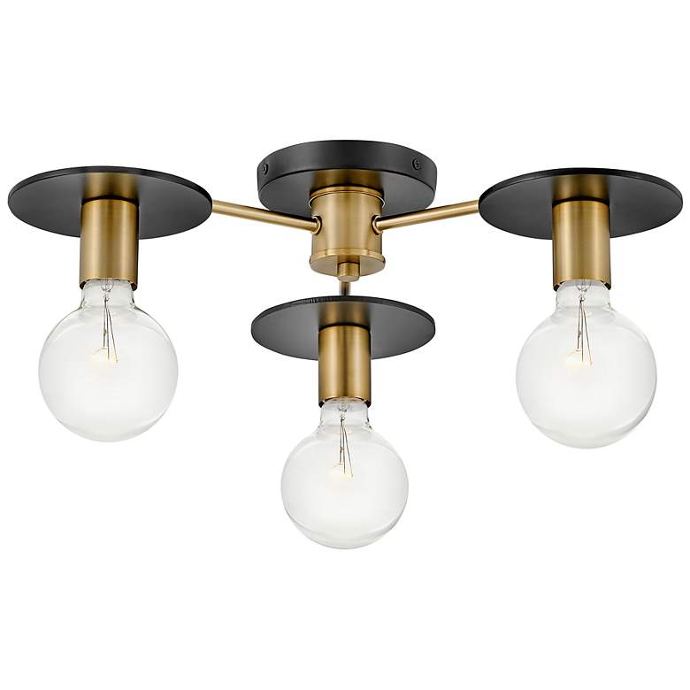 Image 3 Three Light Semi-Flush Mount more views