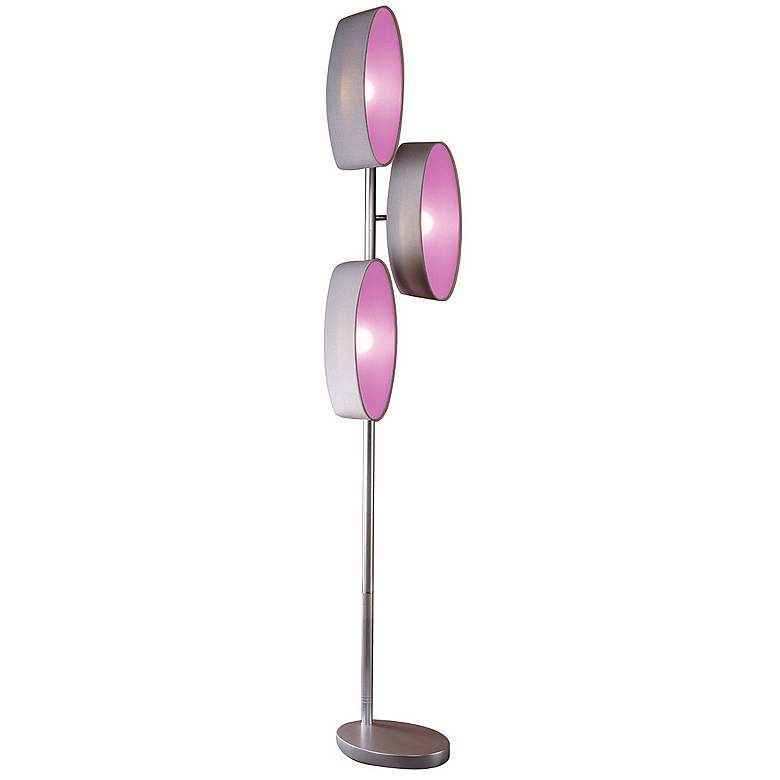 Image 1 Three Oval Pink Shades Floor Lamp