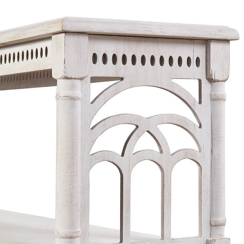 Image 3 Three Tier Console Table - White with Distressing more views