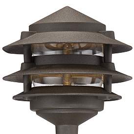 Image4 of Three-Tier Pagoda 11" High Bronze LED Landscape Path Light more views