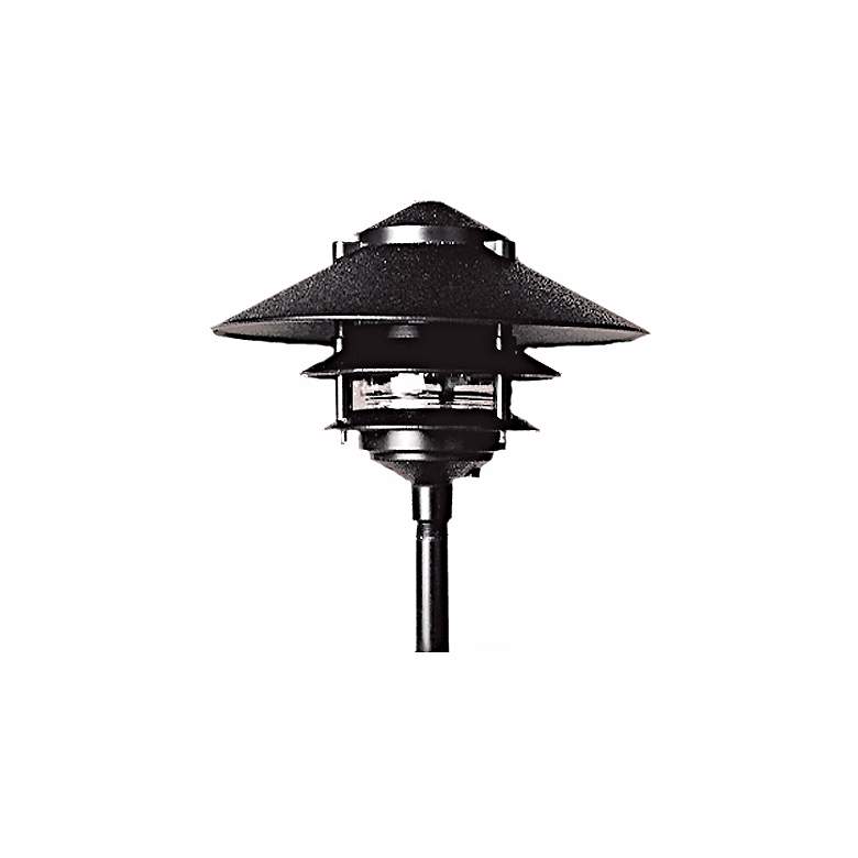 Image 2 Three Tiered Black Outdoor LED  Landscape Pagoda Light