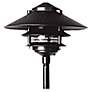 Three Tiered Black Outdoor LED  Landscape Pagoda Light in scene