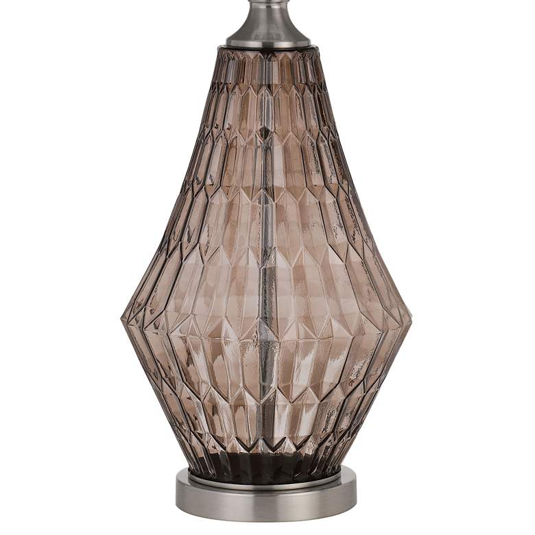 Image 4 Three-Way Conover Smoky Glass Table Lamp more views