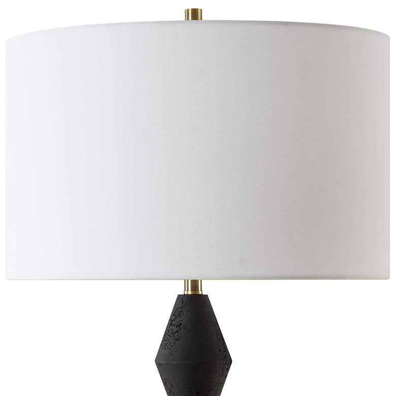 Image 5 Threefold 29 3/4" Black Stone Table Lamp more views