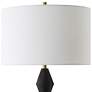 5_Threefold 29 3/4" Black Stone Table Lamp more views