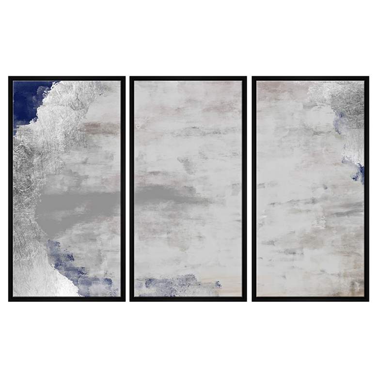 Image 1 Through the Clouds 40"H Triptych Framed Canvas Wall Art