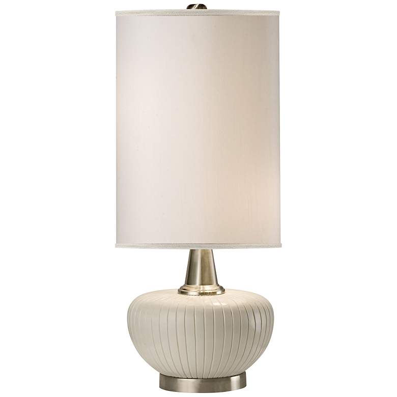 Image 1 Thumprints Blanco White Table Lamp