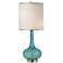 Thumprints Isabella Turquoise Blown Glass Table Lamp