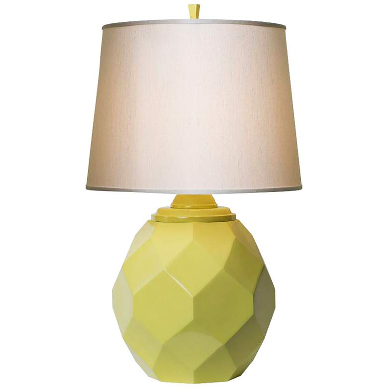 Image 1 Thumprints Jewel Cast Metal Chartreuse Table Lamp