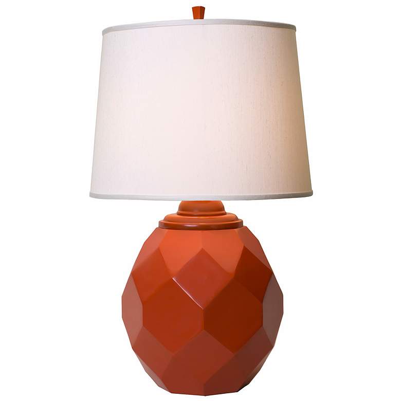 Image 1 Thumprints Jewel Cast Metal Poppy Red Table Lamp
