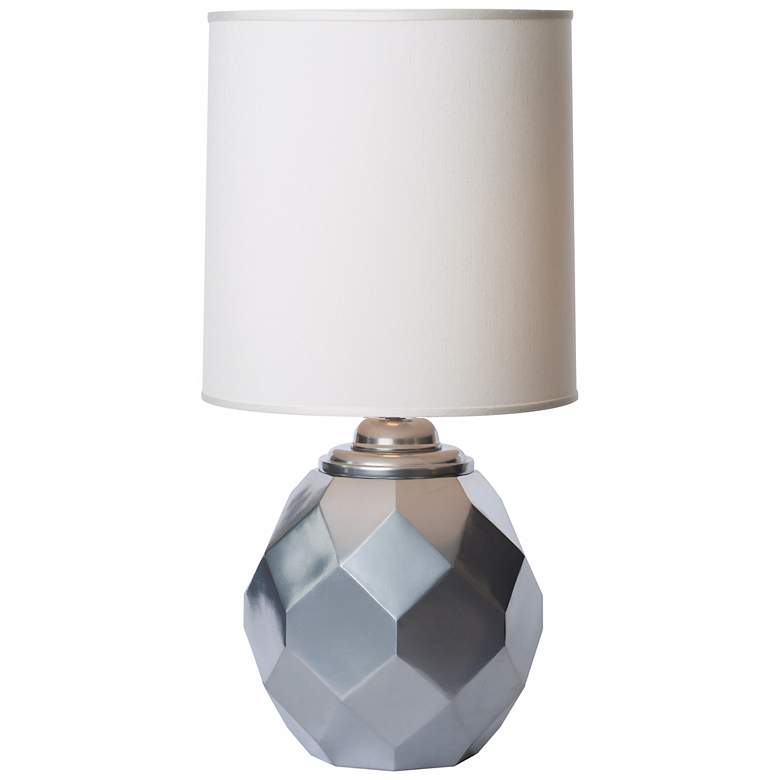 Image 1 Thumprints Jewel Cast Metal Silvadillo Silver Table Lamp