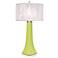 Thumprints Juicy Lime Green Glasswirl Shade Table Lamp