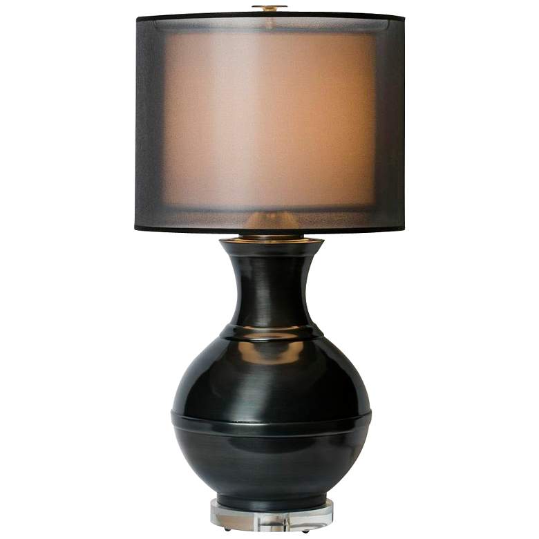 Image 1 Thumprints Jupiter Zinc Cast Gunmetal Table Lamp