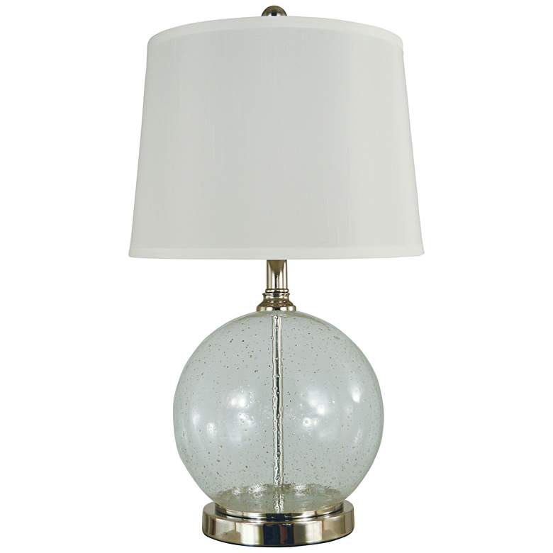 Image 1 Thumprints Karat 22" Clear Seeded Blown Glass Table Lamp