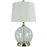 Thumprints Karat 22" Clear Seeded Blown Glass Table Lamp