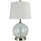 Thumprints Karat 22" Clear Seeded Blown Glass Table Lamp