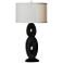 Thumprints Loop Ceramic With Black Glaze Table Lamp