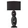 Thumprints Loop Graphite With Black Shade Table Lamp