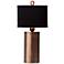 Thumprints Mirage Black Shade Cast Metal Copper Table Lamp