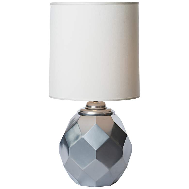 Image 1 Thumprints Silvadillo Silver Geometric Accent Table Lamp
