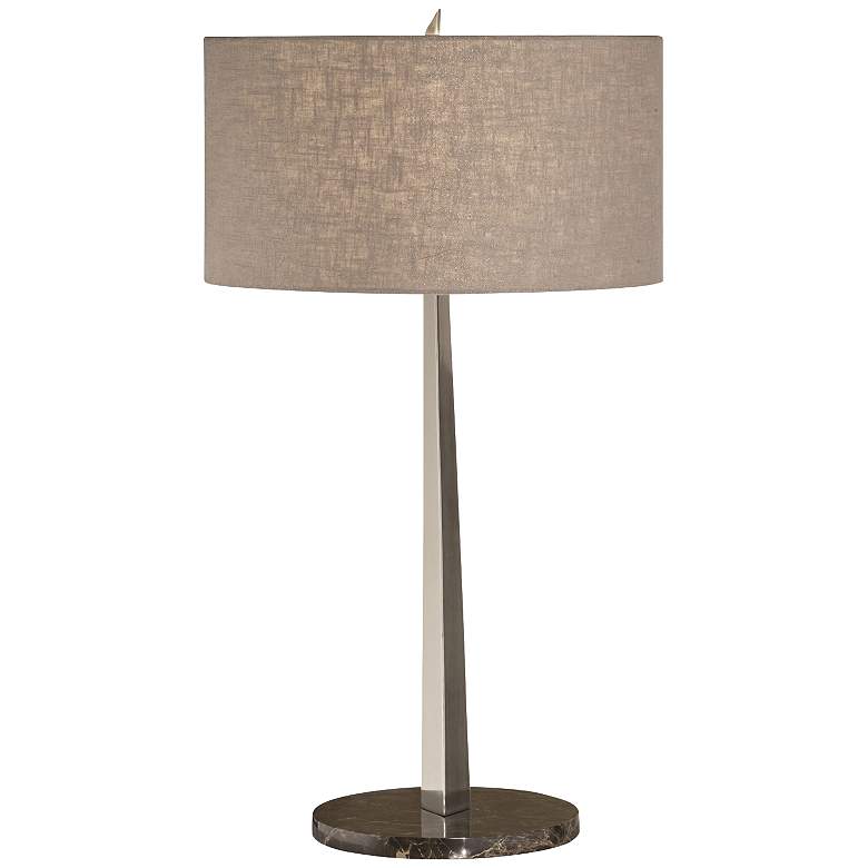 Image 1 Thumprints Tigers Eye 31 1/2 inch Modern Brushed Nickel Table Lamp