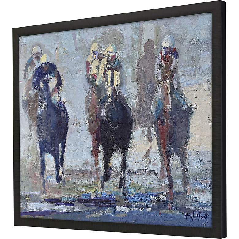 Image 5 Thunder Run 45" High Wood Framed Giclee Canvas Wall Art more views