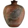 Thumbnail3 of Thunder Valley Deer Handcrafted Rustic Western Style Vase Table Lamp more views