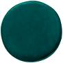 Thurman Green Velvet Fabric Round Ottoman