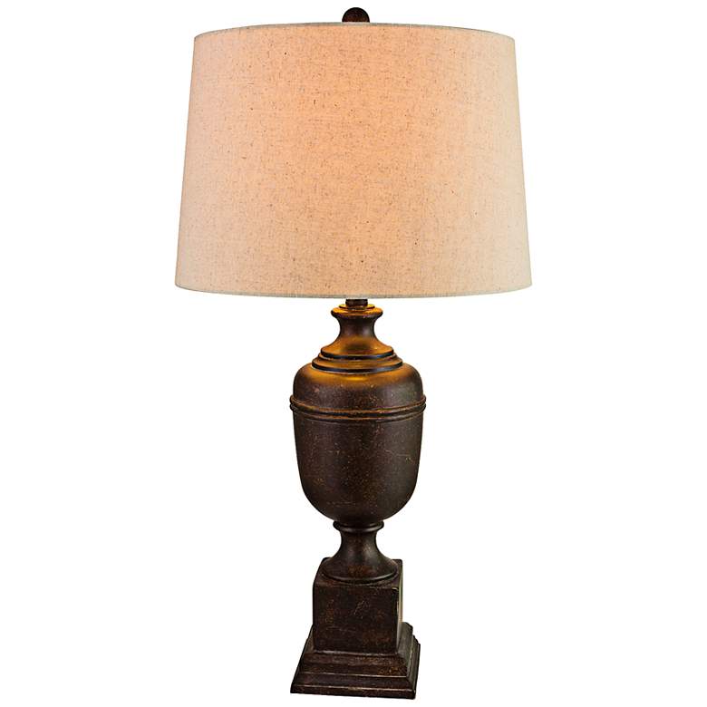 Image 1 Thurmond Traditional Bronze Urn Table Lamp