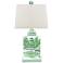 Thyme 17"H Green and White Chinoiserie Tea House Table Lamp