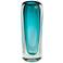 Tia 13" High Dark Teal Modern Glass Vase
