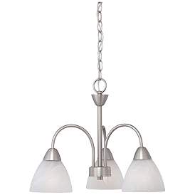 Image1 of Tia 17.75" Wide 3-Light Chandelier - Matte Nickel