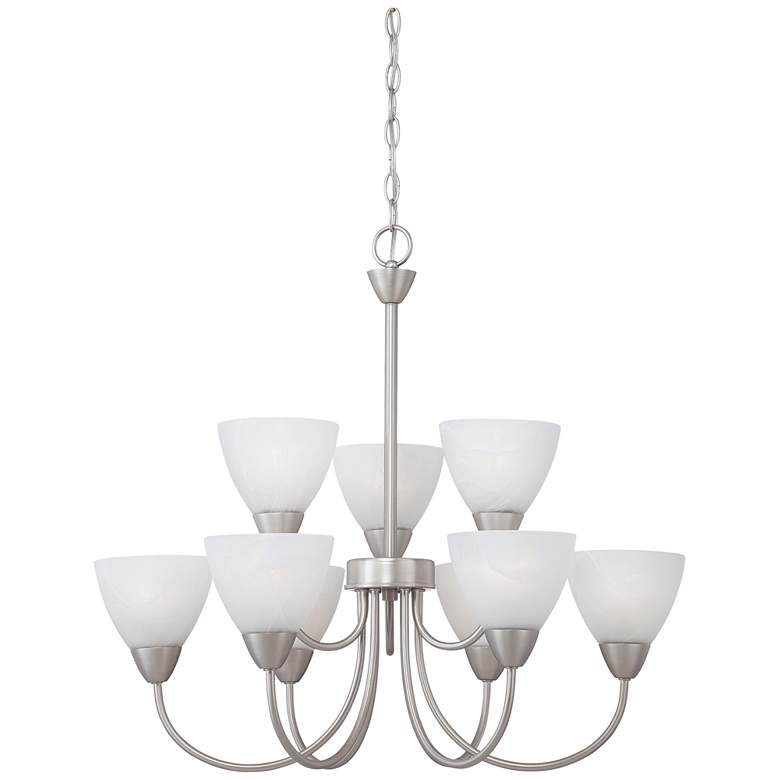 Image 1 Tia 25.98 inch Wide 5-Light Chandelier - Matte Nickel