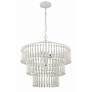 4_Tiana 20 1/2" Wide Matte White 3-Light 3-Tier Chandelier more views