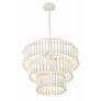 6_Tiana 20 1/2" Wide Matte White 3-Light 3-Tier Chandelier more views
