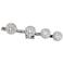 Tiara Crystal Sphere 28" Wide 4-Light Chrome Bath Light