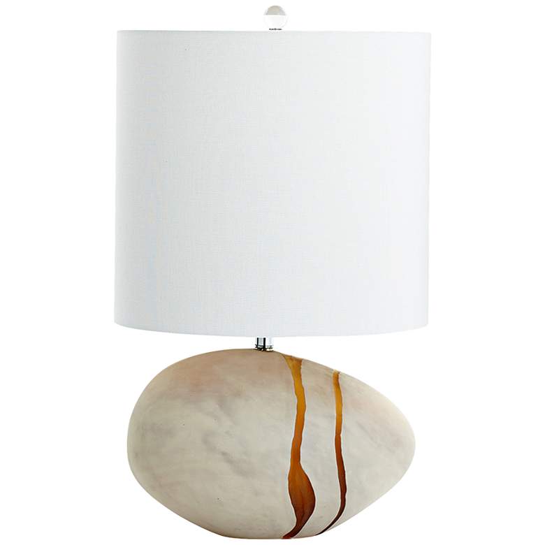 Image 1 Tiber Small Light Amber Glass 3-Light Table Lamp