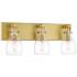 Tiberia 22" Wide Soft Brass 3-Light Bath Light