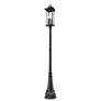 5_Tiberius 116 3/4" High Black Outdoor Post Light with Base more views