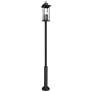 Tiberius 129 1/2" High Black Outdoor Post Light with Base