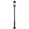 Tiberius 129 1/2" High Black Outdoor Post Light with Base