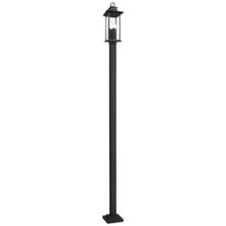 Tiberius by Z-Lite Black 9.25 inch 4 Light Outdoor Post Mounted Fixture