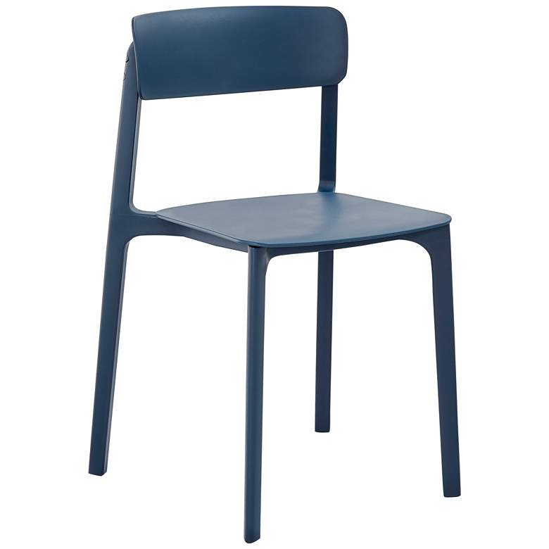 Image 1 Tibo Blue Outdoor Stackable Side Chair