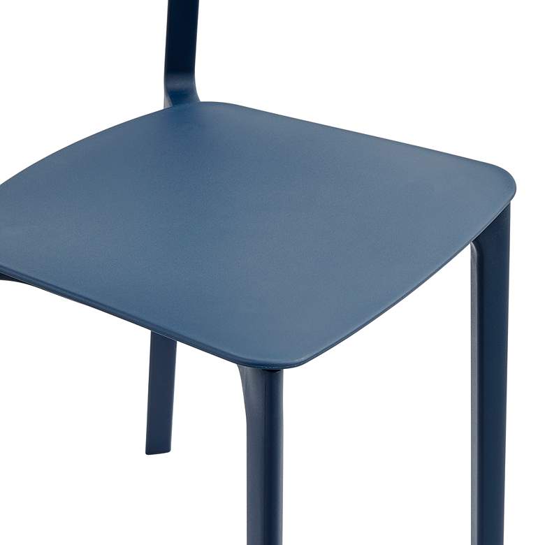 Image 2 Tibo Blue Outdoor Stackable Side Chair more views